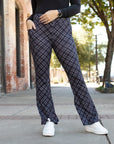 Julia Rose The Jennifer Plaid Bootcut Leggings