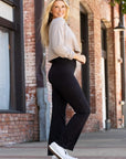 Julia Rose The Liz - Crossover Bootcut Leggings with Pockets