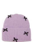 Mini Satin Ribbon Bow Beanie