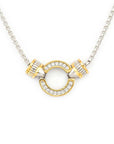 2 Tone Charm Designer Necklace