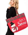 Snowman Christmas Oversize Tote