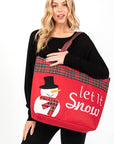 Snowman Christmas Oversize Tote