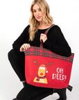 Oh Deer Christmas Oversize Tote