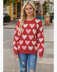 Heart Patterned Sweater