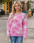 Heart Patterned Sweater