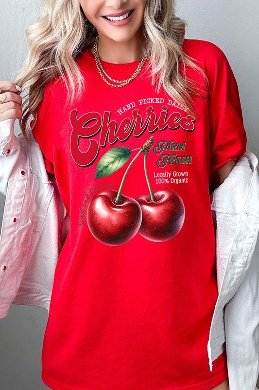 Farm Fresh Cherries Graphic Heavyweight Tee