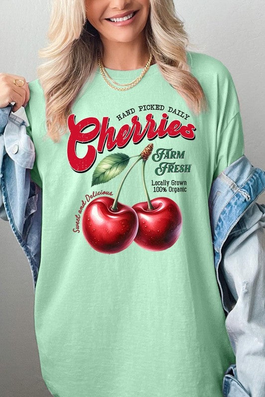 Farm Fresh Cherries Graphic Heavyweight Tee