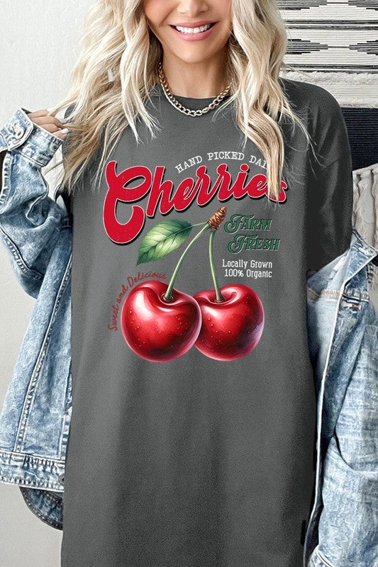 Farm Fresh Cherries Graphic Heavyweight Tee