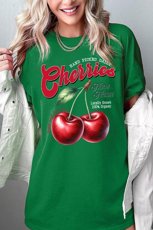 Farm Fresh Cherries Graphic Heavyweight Tee