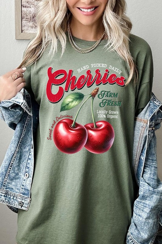 Farm Fresh Cherries Graphic Heavyweight Tee