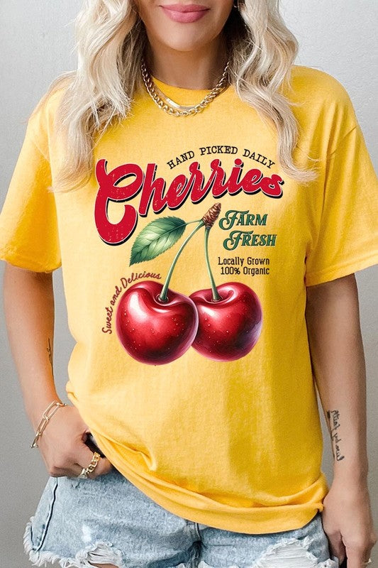 Farm Fresh Cherries Graphic Heavyweight Tee