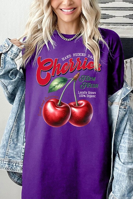 Farm Fresh Cherries Graphic Heavyweight Tee