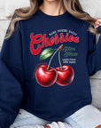 Farm Fresh Cherries Graphic Fleece Sweatshirts