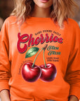 Farm Fresh Cherries Graphic Fleece Sweatshirts