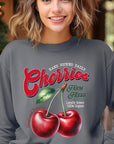 Farm Fresh Cherries Graphic Fleece Sweatshirts