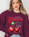 Farm Fresh Cherries Graphic Fleece Sweatshirts