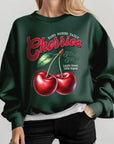 Farm Fresh Cherries Graphic Fleece Sweatshirts