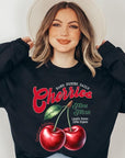 Farm Fresh Cherries Graphic Fleece Sweatshirts