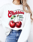 Farm Fresh Cherries Graphic Fleece Sweatshirts