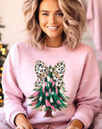 Faux Glitter Colorful Christmas Tree Sweatshirts