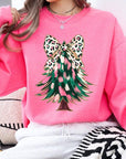 Faux Glitter Colorful Christmas Tree Sweatshirts