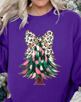 Faux Glitter Colorful Christmas Tree Sweatshirts