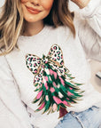 Faux Glitter Colorful Christmas Tree Sweatshirts