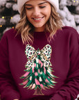 Faux Glitter Colorful Christmas Tree Sweatshirts