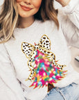 Faux Glitter Colorful Christmas Tree Sweatshirts