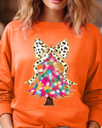 Faux Glitter Colorful Christmas Tree Sweatshirts