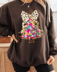 Faux Glitter Colorful Christmas Tree Sweatshirts