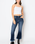 Artemis Vintage Corset High Rise Crop Flare Jeans