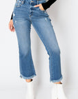 Artemis Vintage Corset High Rise Crop Flare Jeans