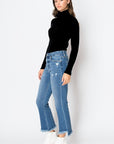 Artemis Vintage Corset High Rise Crop Flare Jeans