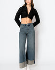 Artemis Vintage Tummy Control High Rise Cuffed A Wide Leg Jeans