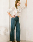 Artemis Vintage Tummy Control High Rise Cuffed A Wide Leg Jeans