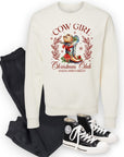 Cowgirl Christmas Club Cozy Crewneck Sweatshirt