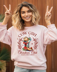 PLUS Cowgirl Christmas Club Cozy Crewneck Sweatshirt