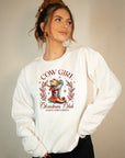 PLUS Cowgirl Christmas Club Cozy Crewneck Sweatshirt