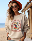 Cowgirl Christmas Club Cozy Crewneck Sweatshirt