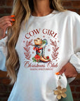 Cowgirl Christmas Club Cozy Crewneck Sweatshirt