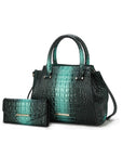 MKF Bently Croc-Embossed Tote & Wallet Set