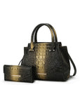 MKF Bently Croc-Embossed Tote & Wallet Set