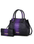 MKF Bently Croc-Embossed Tote & Wallet Set