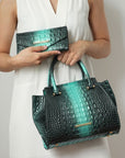 MKF Bently Croc-Embossed Tote & Wallet Set