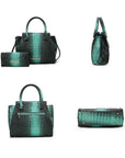 MKF Bently Croc-Embossed Tote & Wallet Set