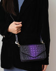 MKF Vanta Croc-Embossed Saddle Bag by Mia K.