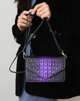 MKF Vanta Croc-Embossed Saddle Bag by Mia K.