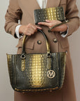 MKF Aphelia Croc-Embossed Handbag by Mia K.