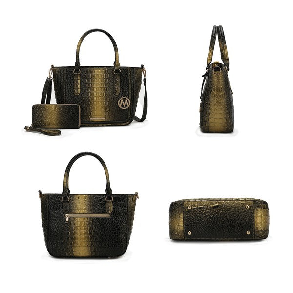 MKF Aphelia Croc-Embossed Handbag by Mia K.